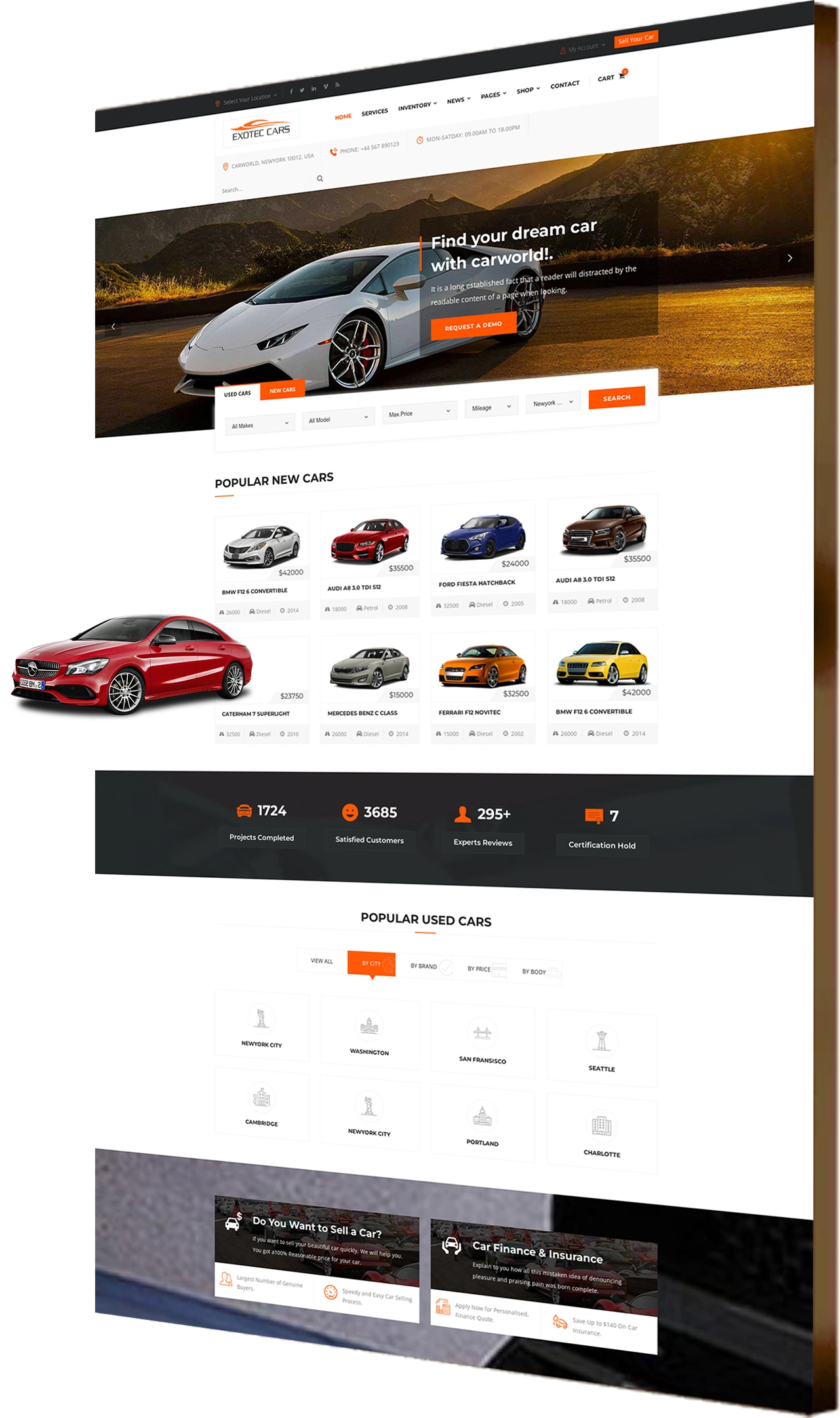 Luxury Car eCommerce Website