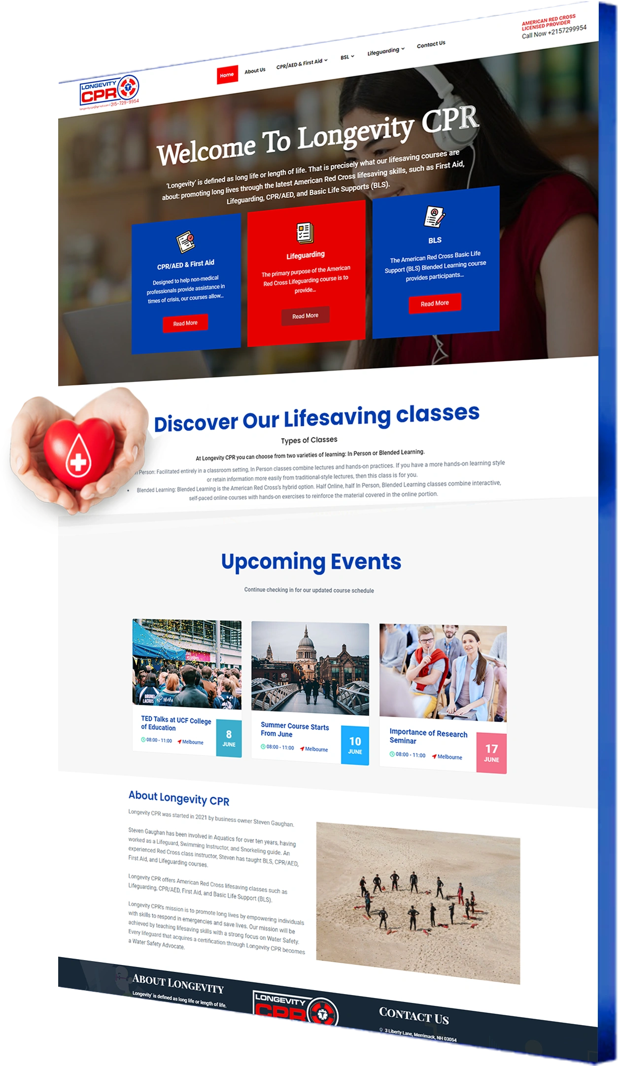 CPR Training Website Design