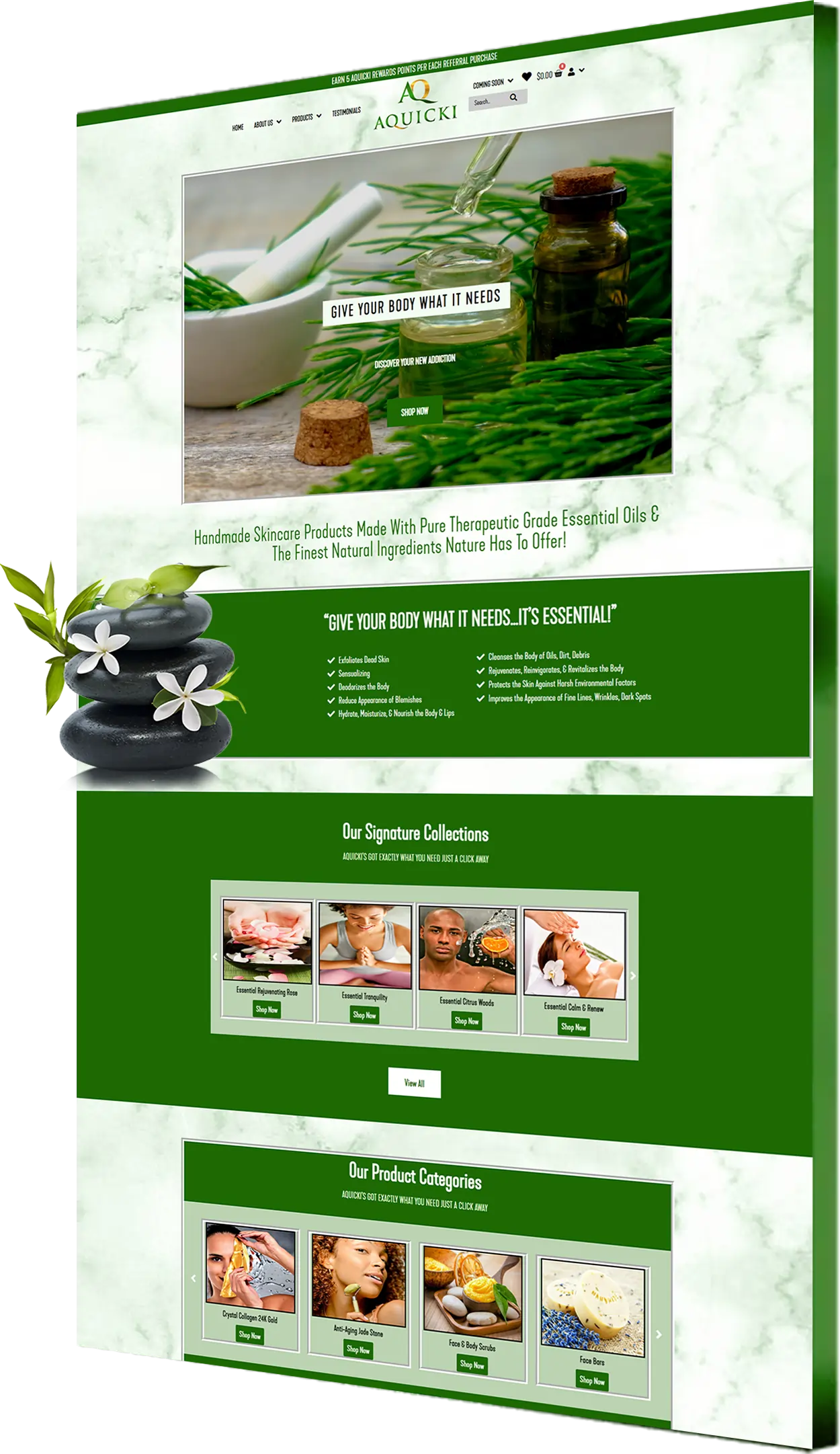 Skincare Website Design